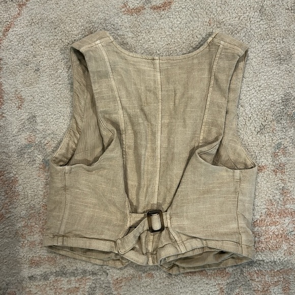 Free People We the Free Charley Textured Vest in Neutral Size Small - Picture 6 of 8